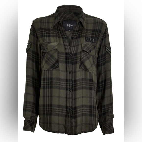 RAILS Women's Pepper Plaid Button Front Shirt Size M - Picture 3 of 13